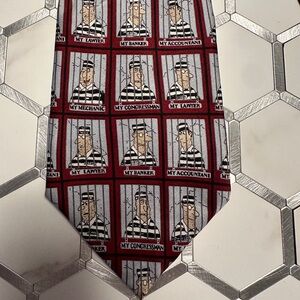 Museum Artifacts Silk Novelty Tie “My Lawyer Banker Congressman” funny Jailbird